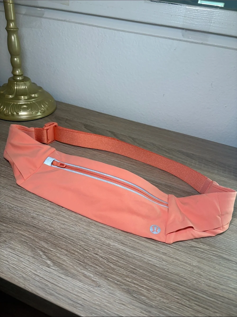 lululemon Fast and Free athletica Coral Orange Slim Waist Pouch